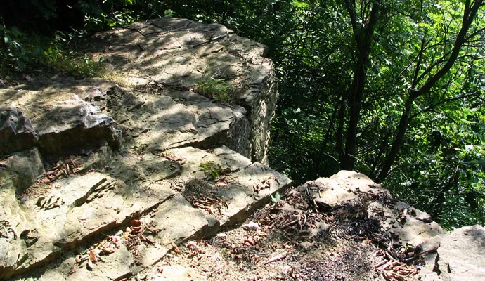The rocks at Lover's Leap in Leechburg