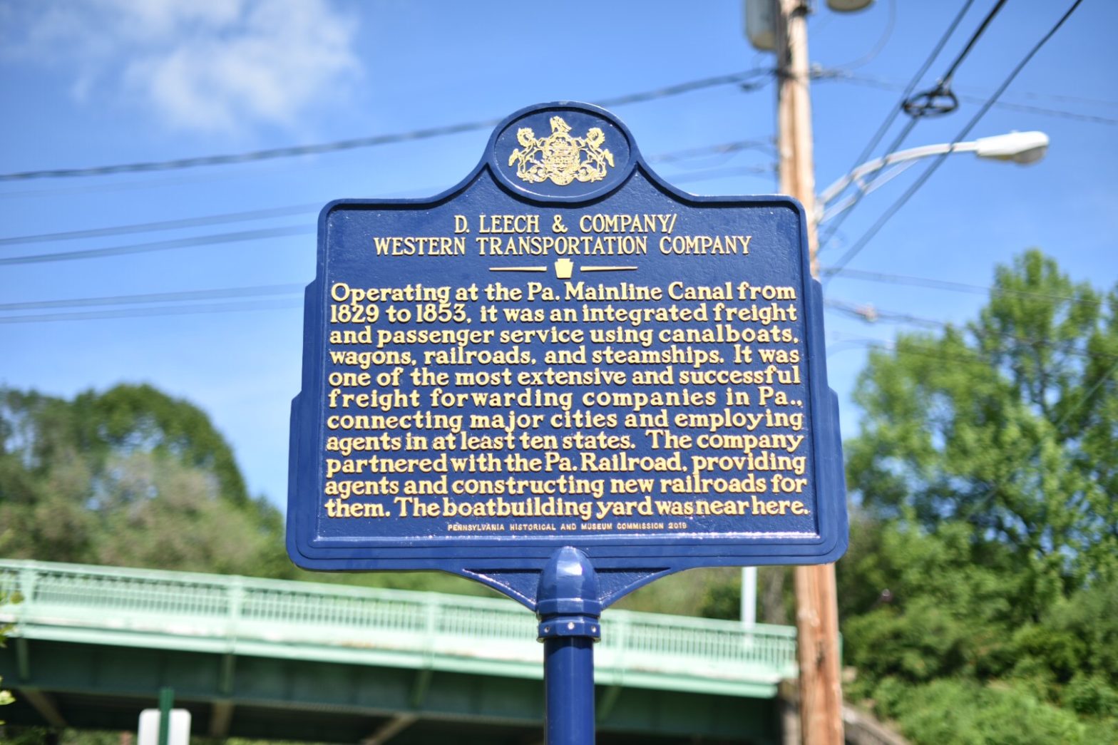 D. Leech and Company Historical Marker